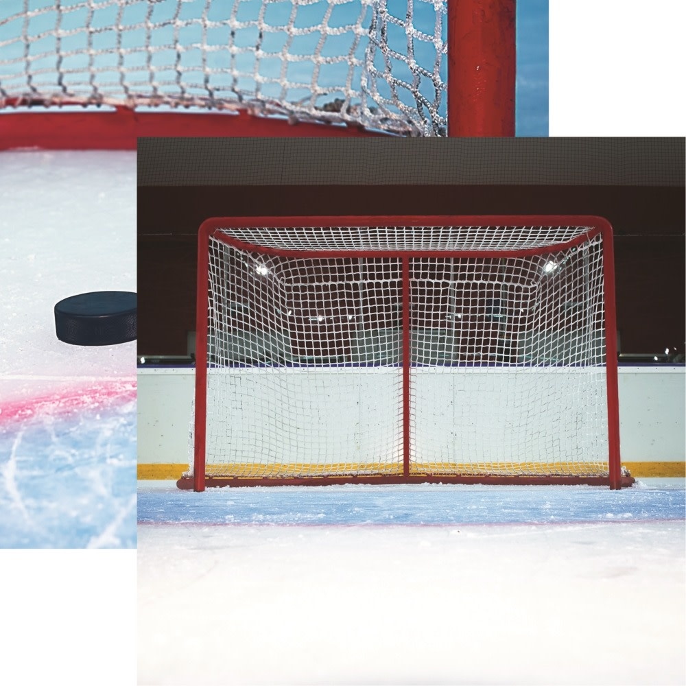DESIGNS BY REMINISCE REMINISCE LET'S PLAY HOCKEY GOAL 12x12 CARDSTOCK