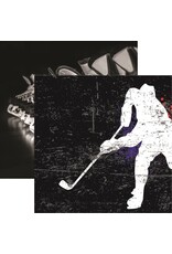 REMINISCE REMINISCE LET'S PLAY HOCKEY ATTACK! 12x12 CARDSTOCK