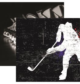 REMINISCE REMINISCE LET'S PLAY HOCKEY ATTACK! 12x12 CARDSTOCK