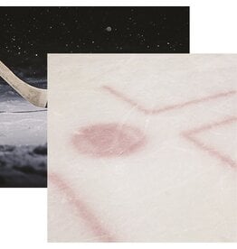 REMINISCE REMINISCE LET'S PLAY HOCKEY FACE OFF 12x12 CARDSTOCK