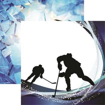 DESIGNS BY REMINISCE REMINISCE LET'S PLAY HOCKEY BREAK AWAY 12x12 CARDSTOCK