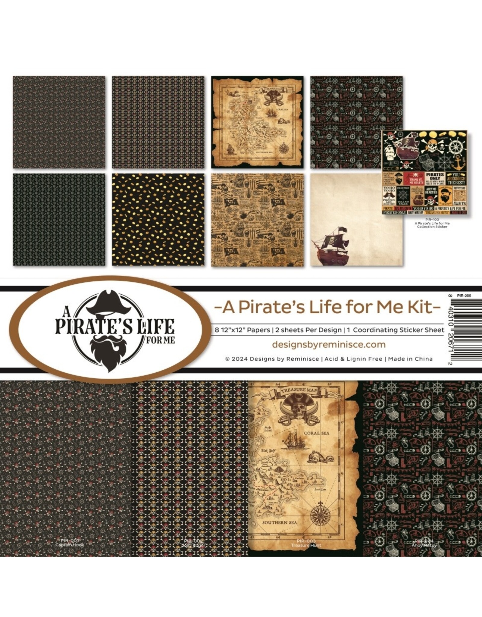 REMINISCE REMINISCE A PIRATE'S LIFE FOR ME 12x12 COLLECTION KIT