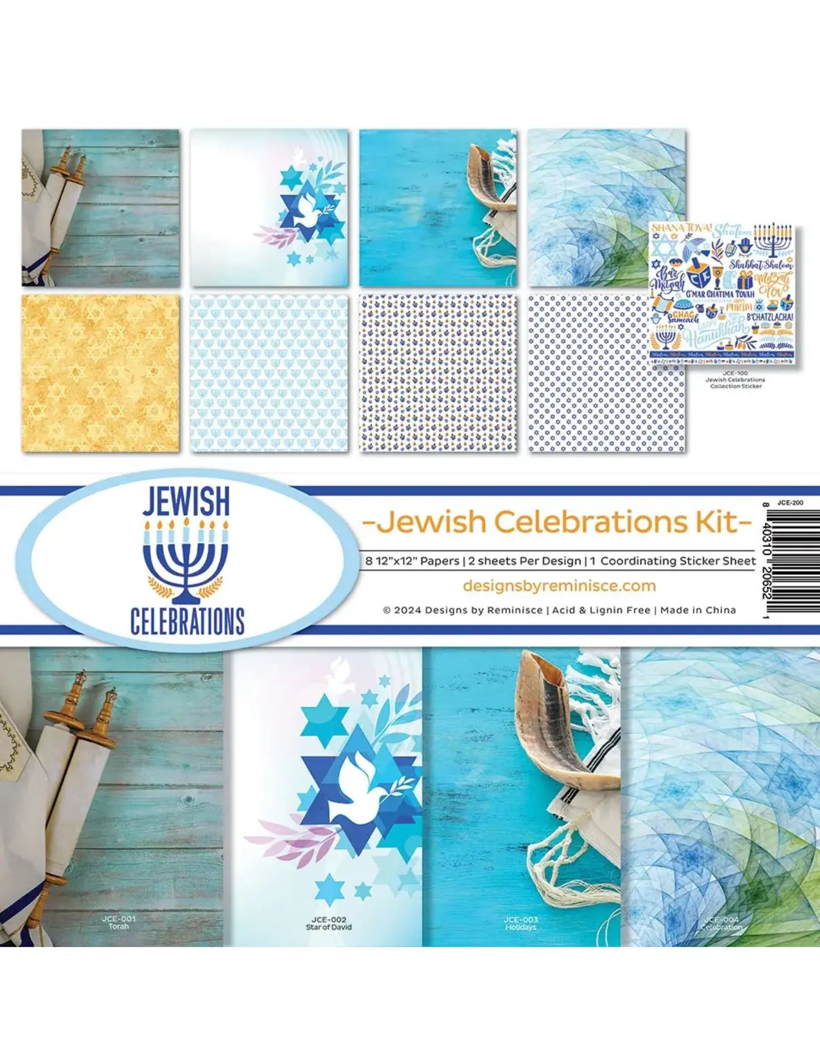 REMINISCE REMINISCE JEWISH CELEBRATIONS 12x12 COLLECTION KIT