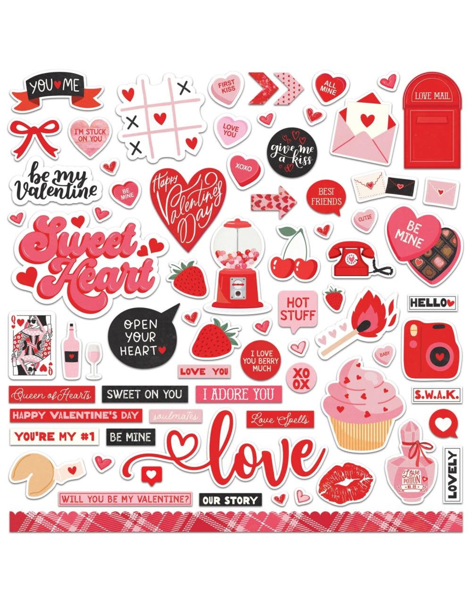 PHOTOPLAY PAPER PHOTOPLAY LOVE NOTES 12x12 ELEMENT STICKERS
