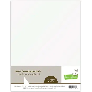 LAWN FAWN LAWN FAWN PEARLESCENT 8.5x11 CARDSTOCK 5 SHEETS