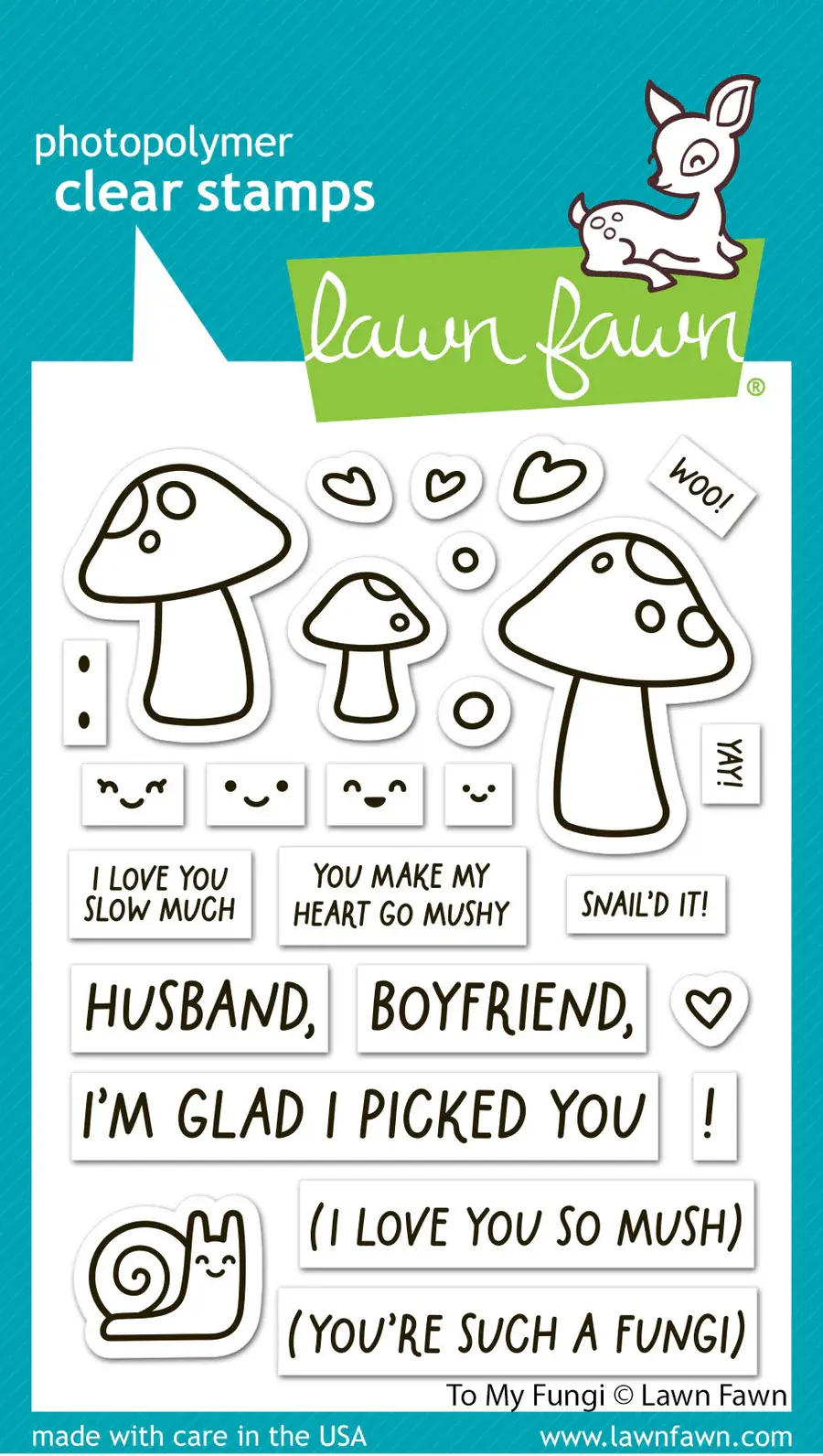 LAWN FAWN LAWN FAWN TO MY FUNGI CLEAR STAMP SET