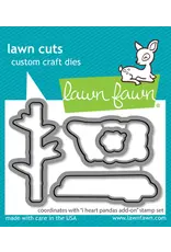 LAWN FAWN LAWN FAWN I HEART PANDAS ADD-ON DIE SET