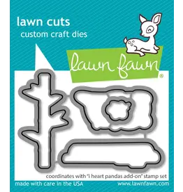 LAWN FAWN LAWN FAWN I HEART PANDAS ADD-ON DIE SET