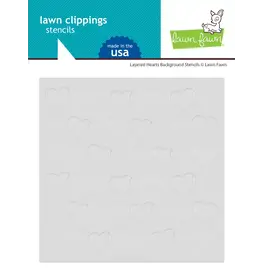 LAWN FAWN LAWN FAWN LAYERED HEARTS BACKGROUND 6x6  STENCIL SET 3/PK