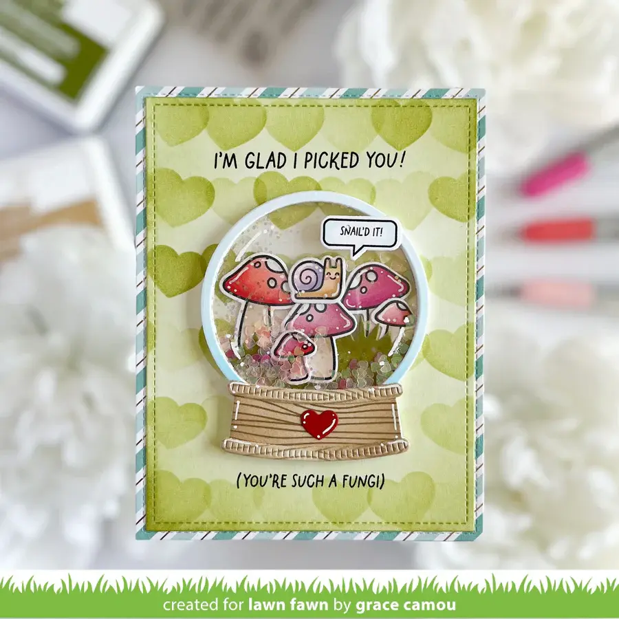 LAWN FAWN LAWN FAWN LAYERED HEARTS BACKGROUND 6x6  STENCIL SET 3/PK