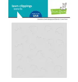 LAWN FAWN LAWN FAWN STRAWBERRY FIELDS BACKGROUND 6x6  STENCIL SET 4/PK
