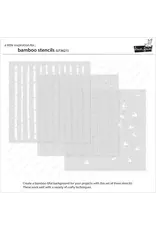 LAWN FAWN LAWN FAWN BAMBOO 6x6  STENCIL SET 3/PK