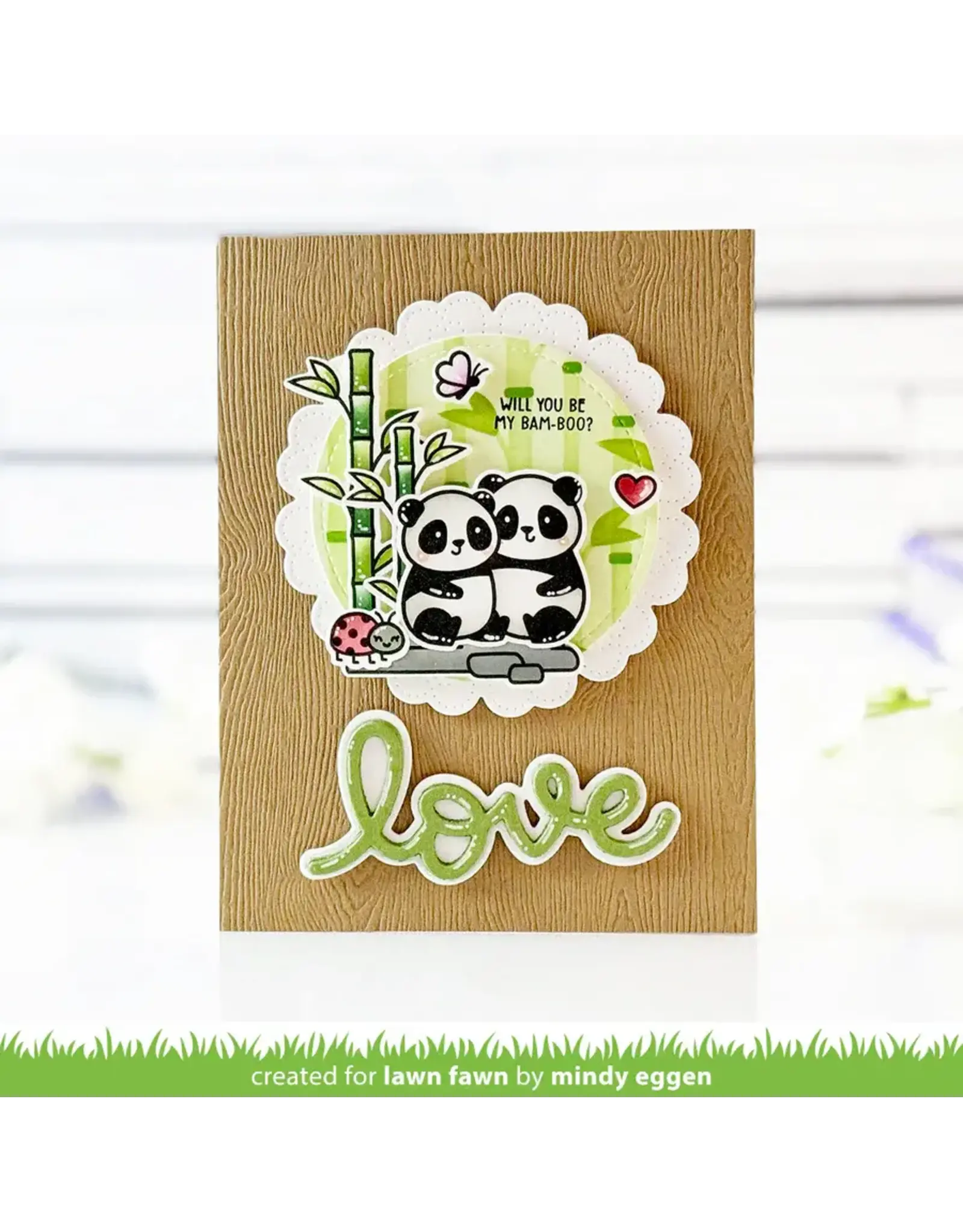 LAWN FAWN LAWN FAWN BAMBOO 6x6  STENCIL SET 3/PK