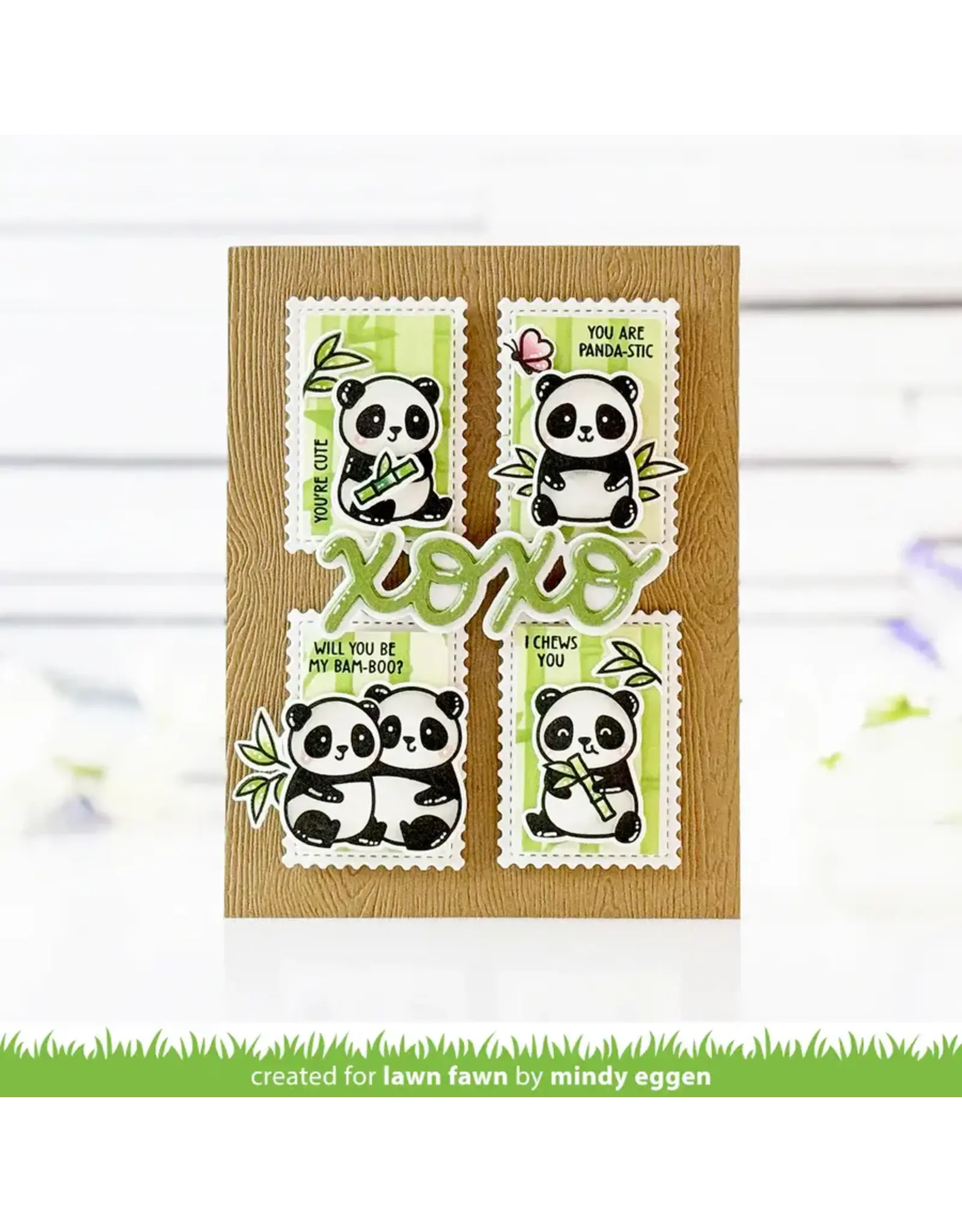 LAWN FAWN LAWN FAWN BAMBOO 6x6  STENCIL SET 3/PK