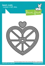 LAWN FAWN LAWN FAWN STITCHED HAPPY HEART GEO FRAME ADD-ON DIE SET