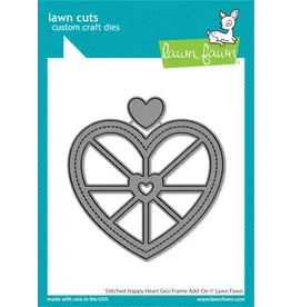 LAWN FAWN LAWN FAWN STITCHED HAPPY HEART GEO FRAME ADD-ON DIE SET