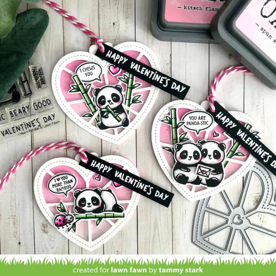 LAWN FAWN LAWN FAWN STITCHED HAPPY HEART GEO FRAME ADD-ON DIE SET