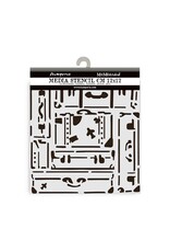 STAMPERIA STAMPERIA ART OF TRAVELLING SUITCASES 12x12cm STENCIL