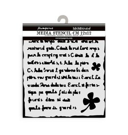 STAMPERIA STAMPERIA ART OF TRAVELLING HANDMADE LETTER 12x12cm STENCIL