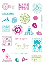 LDRS CREATIVE LDRS CREATIVE HUGS & KISSES POSTAGE COLLEGE 4x6 CLEAR STAMP SET