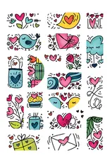LDRS CREATIVE LDRS CREATIVE HEARTS PUZZLE SCENES 6x8 CLEAR STAMP SET