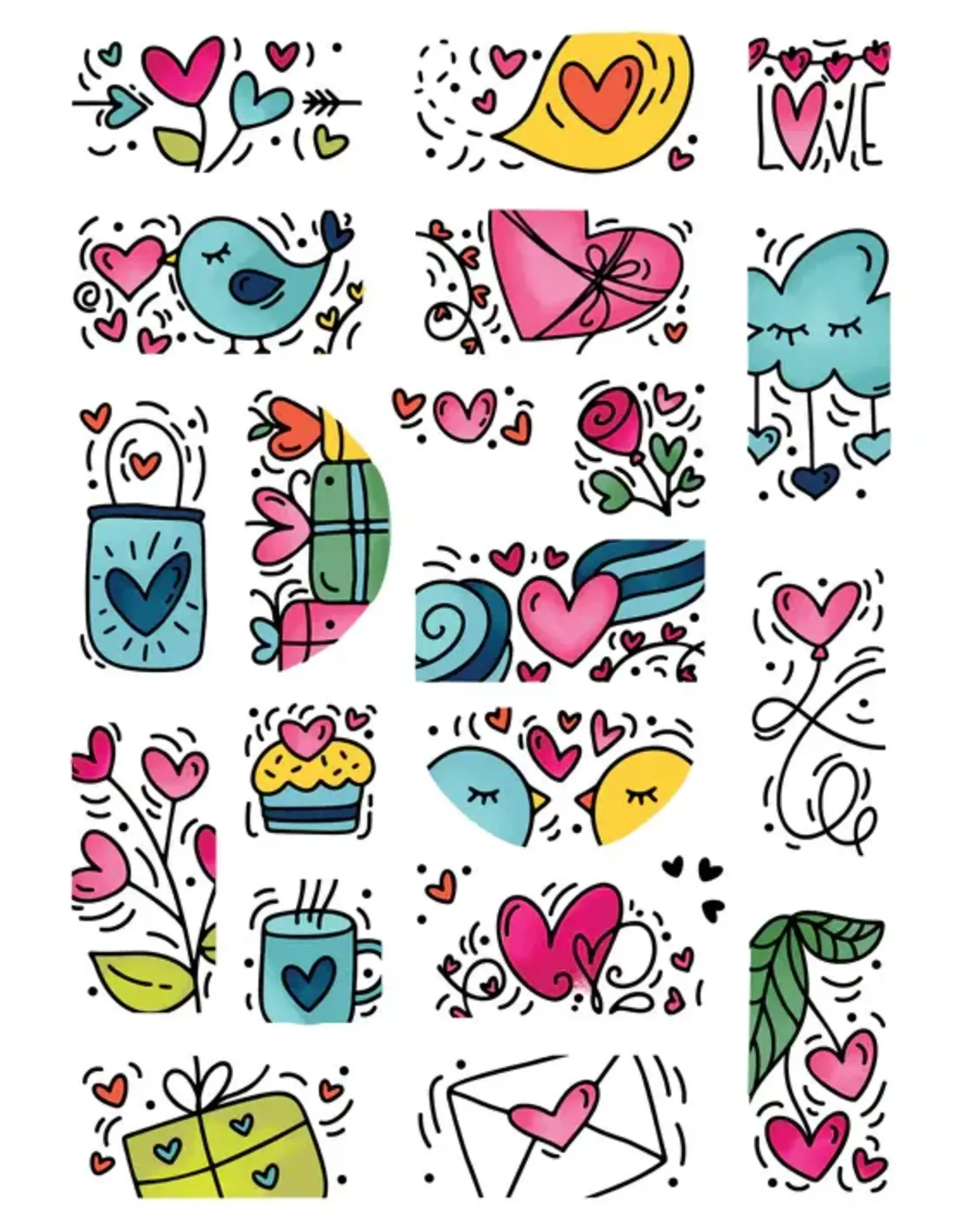 LDRS CREATIVE LDRS CREATIVE HEARTS PUZZLE SCENES 6x8 CLEAR STAMP SET