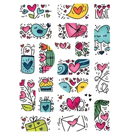 LDRS CREATIVE LDRS CREATIVE HEARTS PUZZLE SCENES 6x8 CLEAR STAMP SET