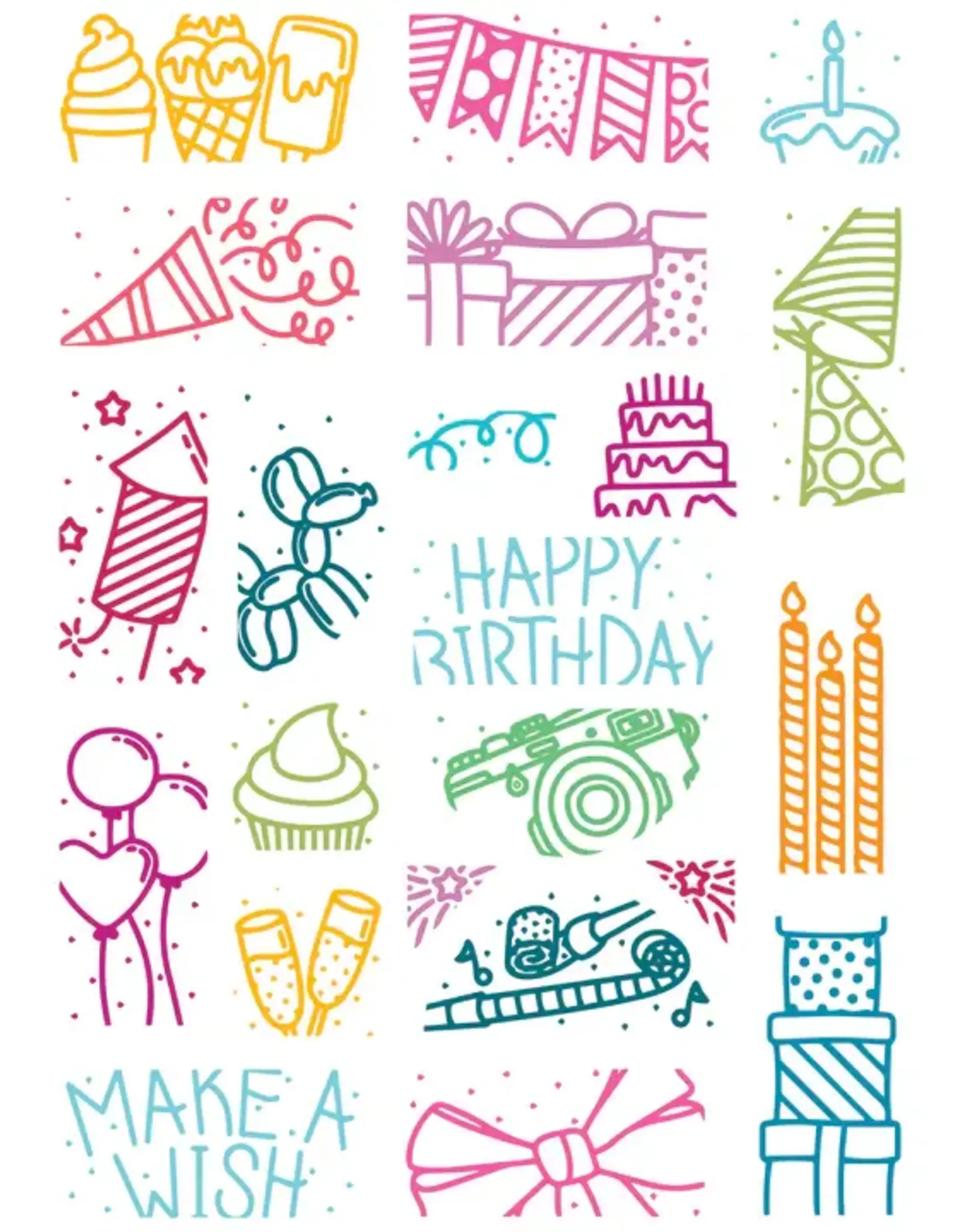 LDRS CREATIVE LDRS CREATIVE BIRTHDAY PUZZLE SCENES 6x8 CLEAR STAMP SET