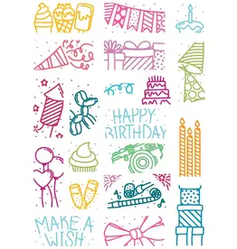 LDRS CREATIVE LDRS CREATIVE BIRTHDAY PUZZLE SCENES 6x8 CLEAR STAMP SET
