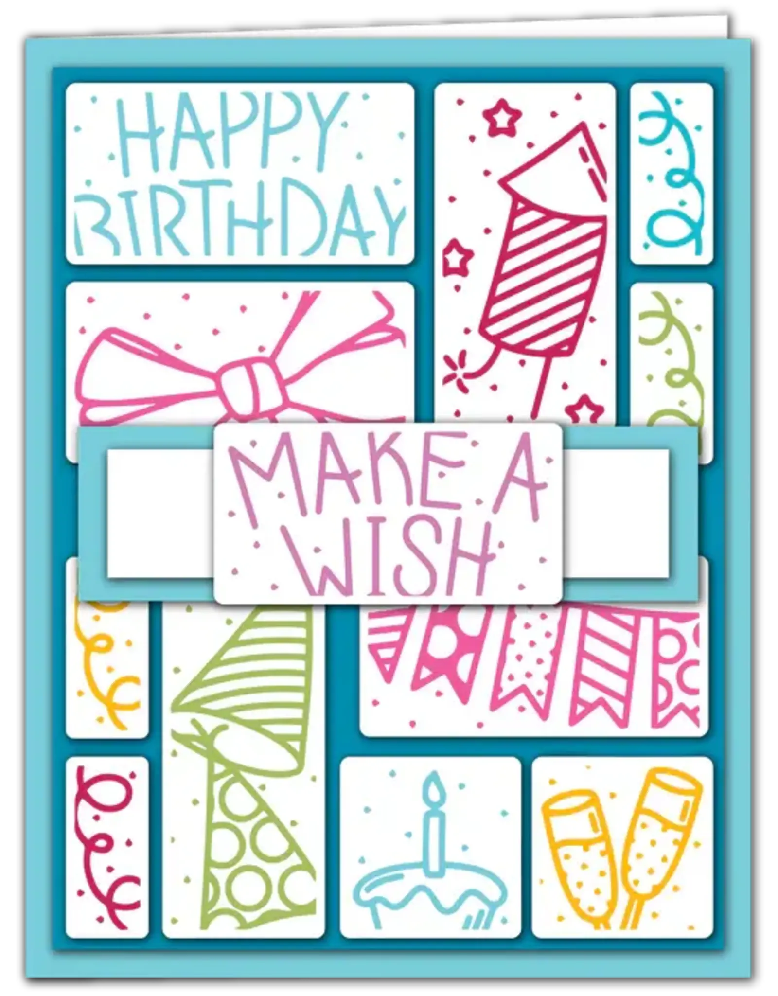 LDRS CREATIVE LDRS CREATIVE BIRTHDAY PUZZLE SCENES 6x8 CLEAR STAMP SET