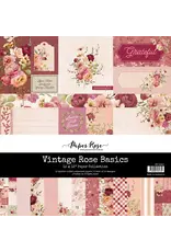 PAPER ROSE PAPER ROSE VINTAGE ROSE BASICS 12x12 PAPER COLLECTION