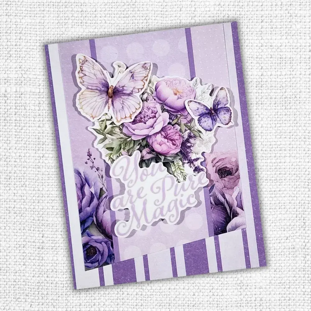 PAPER ROSE PAPER ROSE STUDIO LAVENDER FAIRY QUICK CARDS 6x8 DIE CUTS