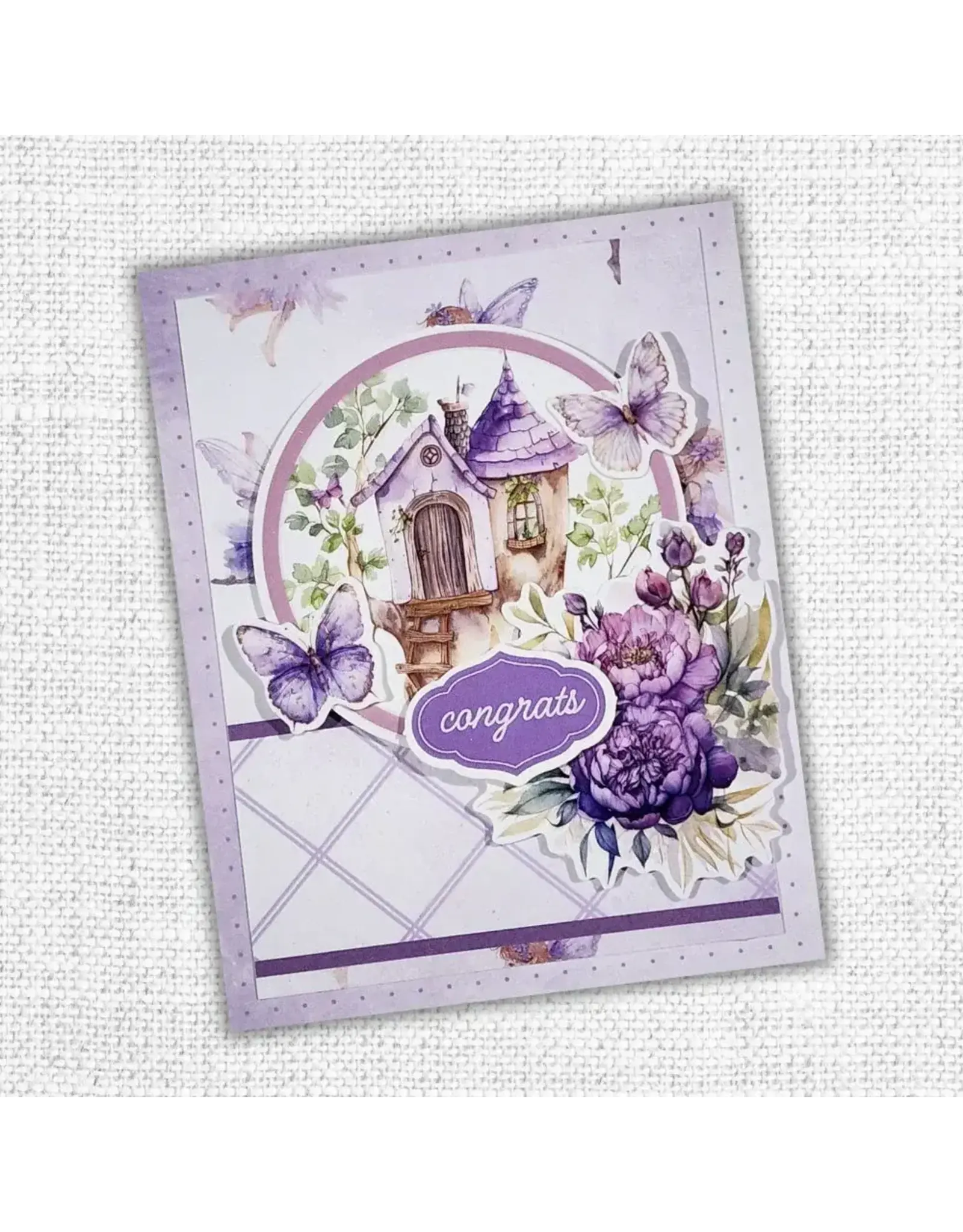 PAPER ROSE PAPER ROSE STUDIO LAVENDER FAIRY QUICK CARDS 6x8 DIE CUTS