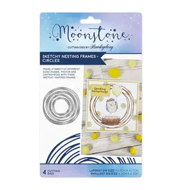 HUNKYDORY CRAFTS LTD. HUNKYDORY MOONSTONE SKETCHY NESTING FRAMES - CIRCLES DIE SET