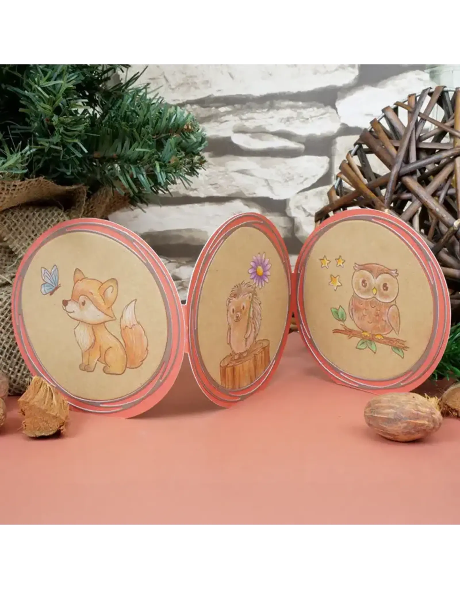 HUNKYDORY CRAFTS LTD. HUNKYDORY MOONSTONE SKETCHY NESTING FRAMES - CIRCLES DIE SET