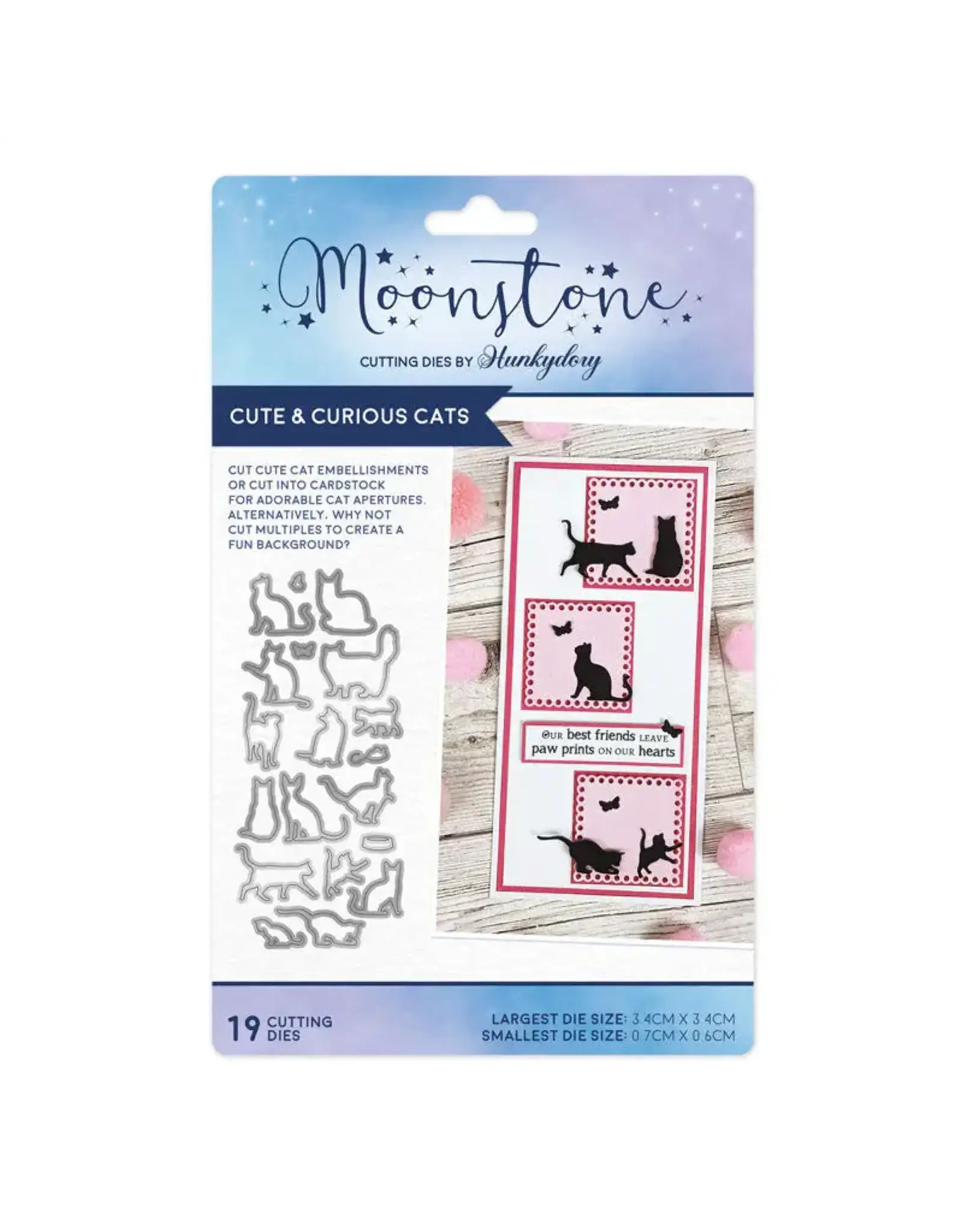 HUNKYDORY CRAFTS LTD. HUNKYDORY MOONSTONE CUTE & CURIOUS CATS DIE SET