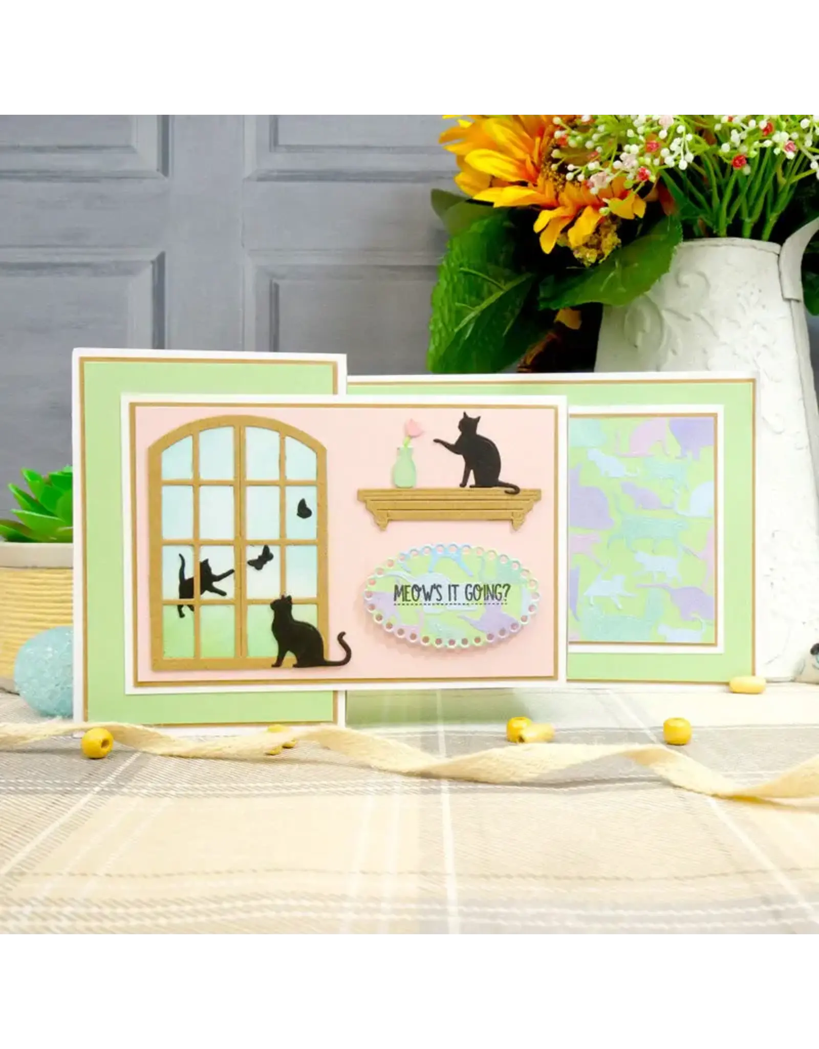 HUNKYDORY CRAFTS LTD. HUNKYDORY MOONSTONE CUTE & CURIOUS CATS DIE SET