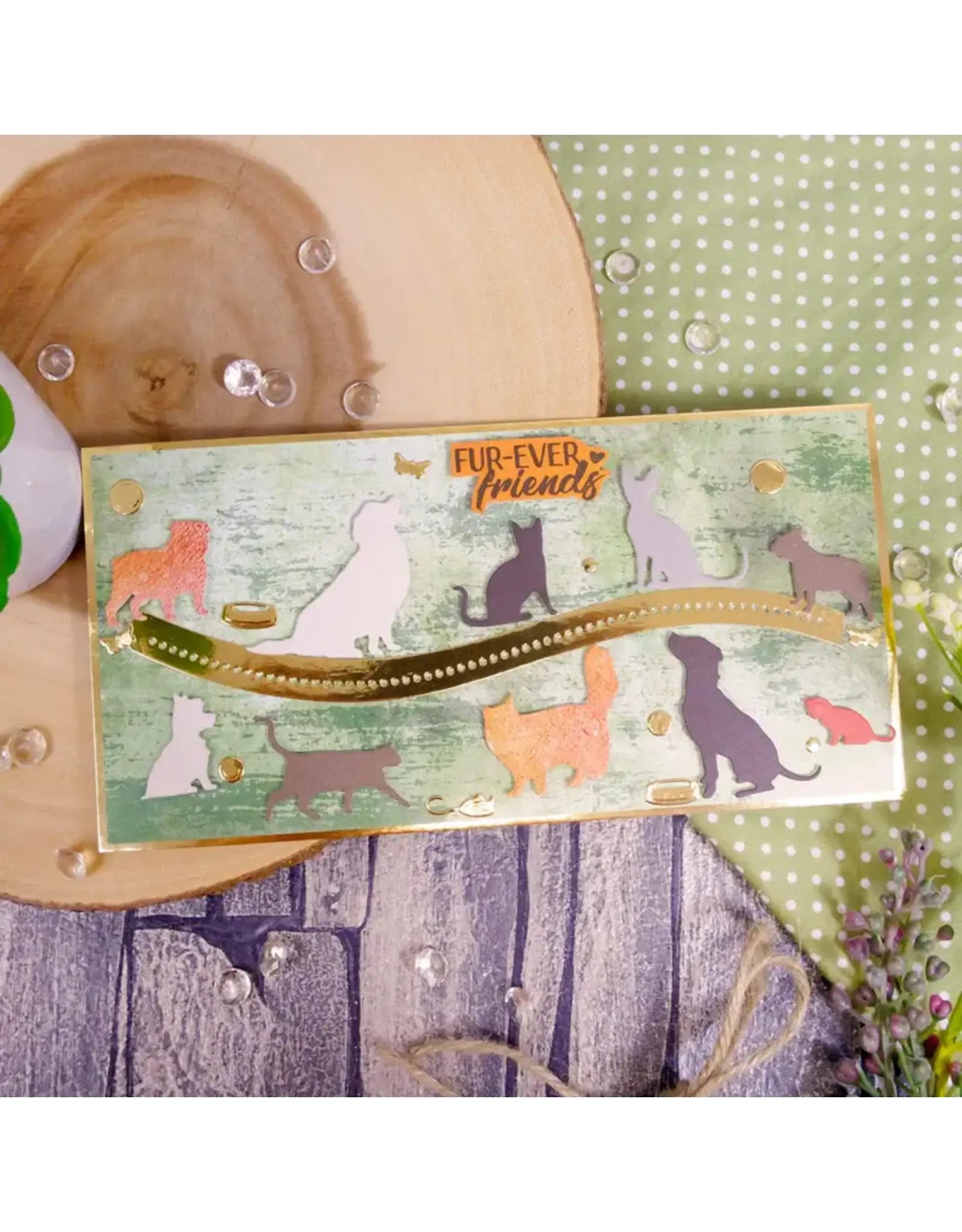 HUNKYDORY CRAFTS LTD. HUNKYDORY MOONSTONE CUTE & CURIOUS CATS DIE SET
