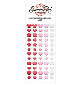 EVERETT EVERETT ROAD VALENTINE ACRYLIC STICKERS