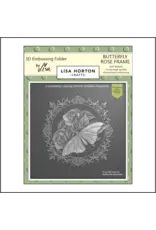 LISA HORTON CRAFTS LISA HORTON CRAFTS BUTTERFLY ROSE FRAME 6x6 3D EMBOSSING FOLDER & DIE