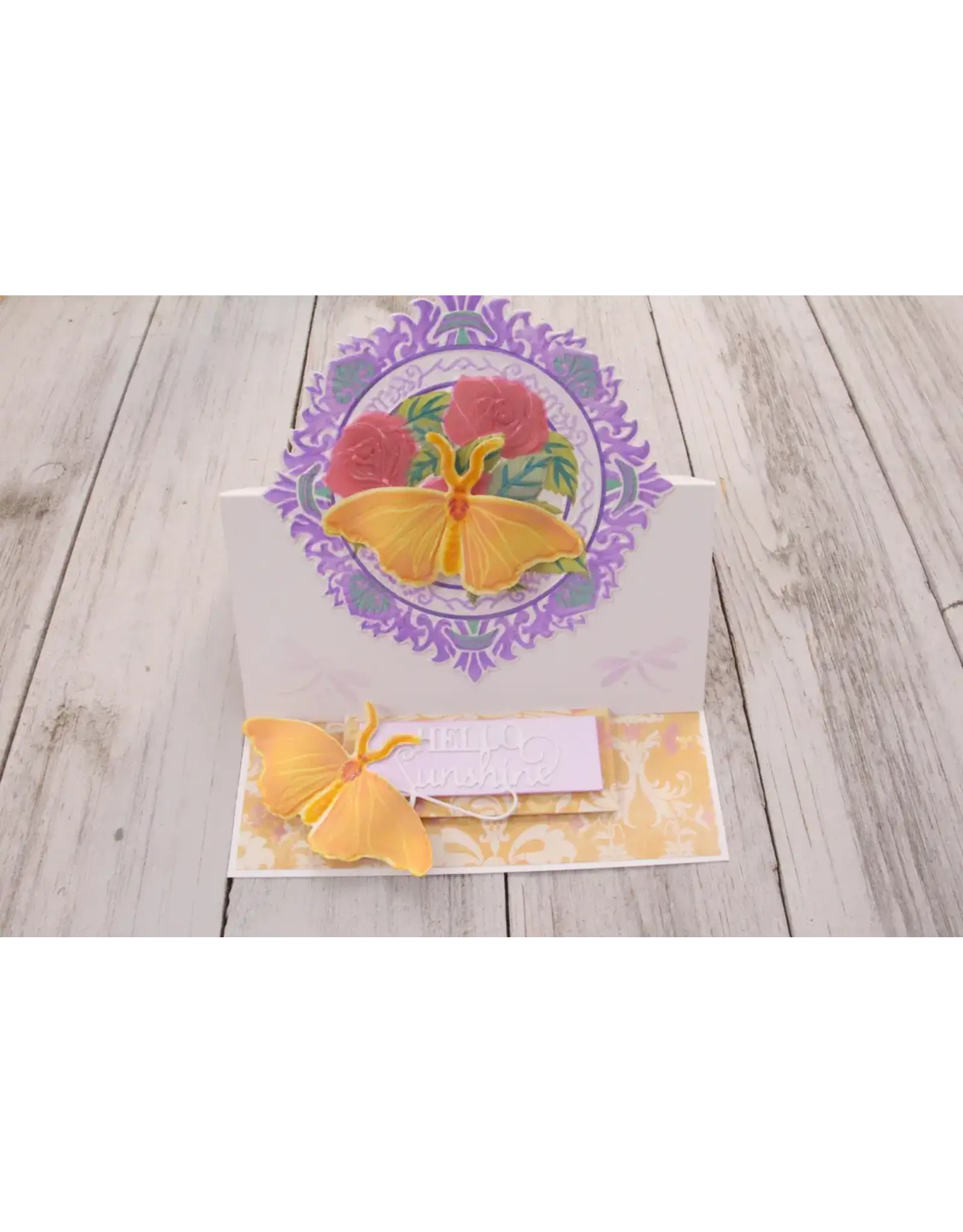 LISA HORTON CRAFTS LISA HORTON CRAFTS BUTTERFLY ROSE FRAME 6x6 3D EMBOSSING FOLDER & DIE