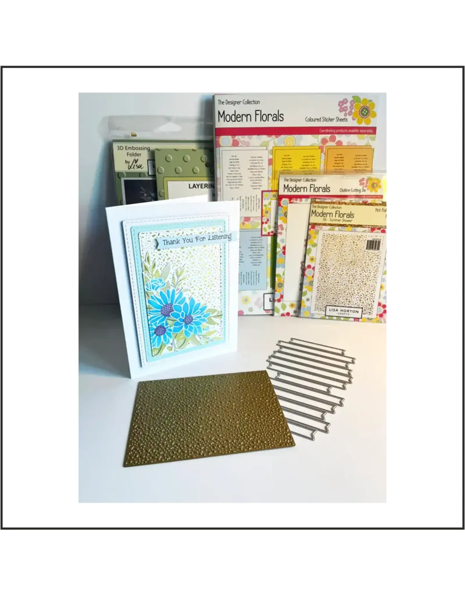 LISA HORTON CRAFTS LISA HORTON CRAFTS MODERN FLORALS SUMMER SHOWER A6 HOT FOIL PLATE