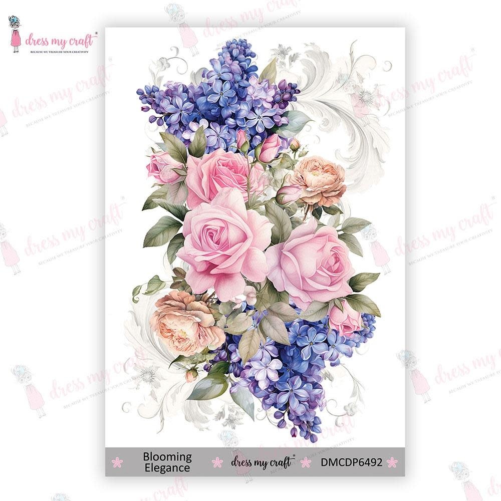 DRESS MY CRAFT DRESS MY CRAFT BLOOMING ELEGANCE 4x6 MINI TRANSFER ME SHEET