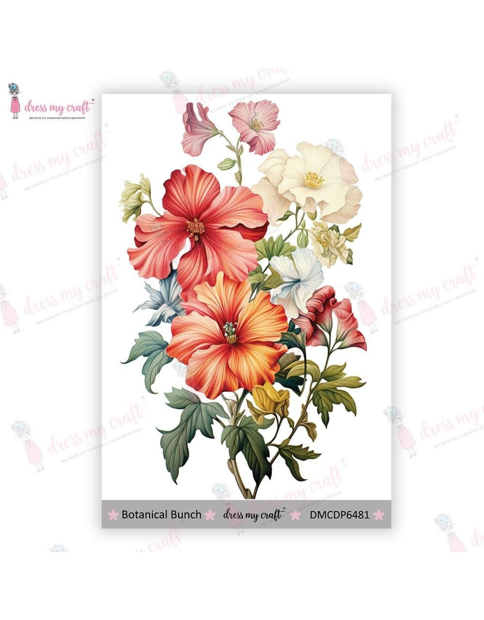 DRESS MY CRAFT DRESS MY CRAFT BOTANICAL BUNCH 4x6 MINI TRANSFER ME SHEET