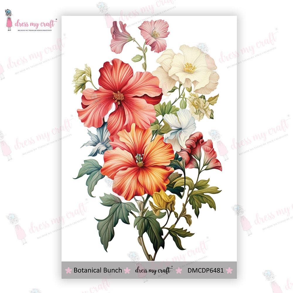 DRESS MY CRAFT DRESS MY CRAFT BOTANICAL BUNCH 4x6 MINI TRANSFER ME SHEET