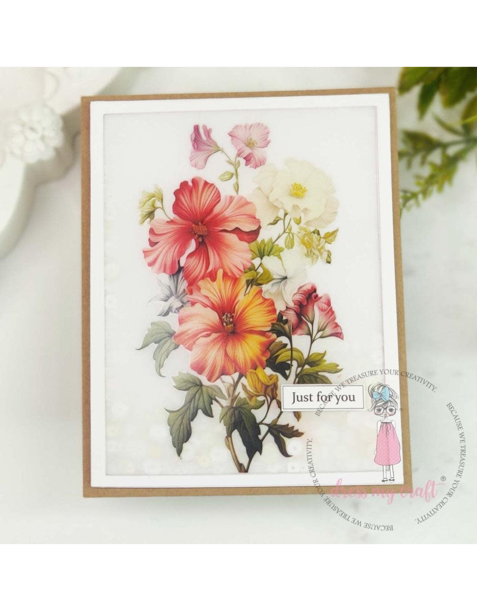 DRESS MY CRAFT DRESS MY CRAFT BOTANICAL BUNCH 4x6 MINI TRANSFER ME SHEET