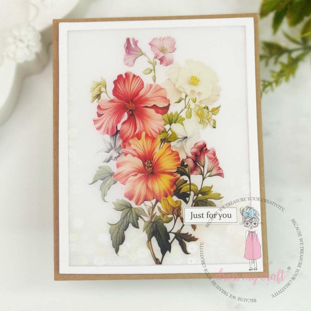 DRESS MY CRAFT DRESS MY CRAFT BOTANICAL BUNCH 4x6 MINI TRANSFER ME SHEET