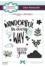 CREATIVE EXPRESSIONS CREATIVE EXPRESSIONS DESIGNER BOUTIQUE WONDERFUL CLEAR STAMP SET