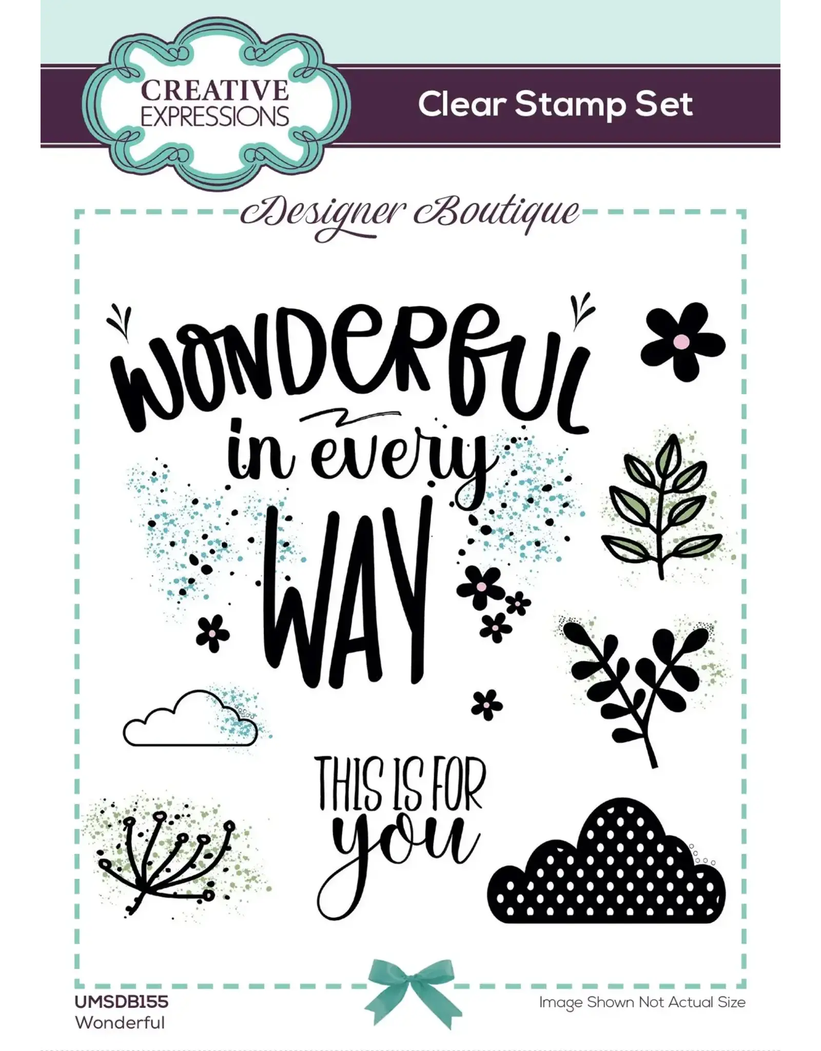CREATIVE EXPRESSIONS CREATIVE EXPRESSIONS DESIGNER BOUTIQUE WONDERFUL CLEAR STAMP SET