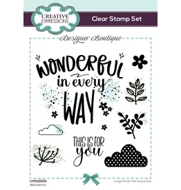 CREATIVE EXPRESSIONS CREATIVE EXPRESSIONS DESIGNER BOUTIQUE WONDERFUL CLEAR STAMP SET